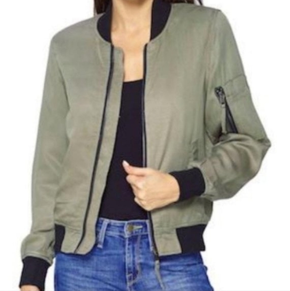 Light Olive Green Bomber Jacket - NWT